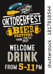 oktoberfest party. beer... | Shutterstock .eps vector #1817818544