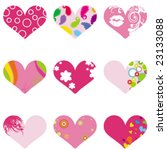 heart valentine's collection | Shutterstock .eps vector #23133088
