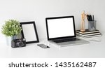 mock up copy space blank screen ... | Shutterstock . vector #1435162487