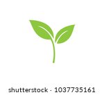 logos of green leaf ecology... | Shutterstock .eps vector #1037735161