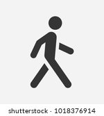 Walking Man. Vector Icon