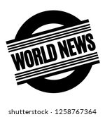world news black stamp  sticker ... | Shutterstock .eps vector #1258767364
