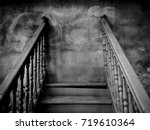 Dark Haunt Worn Stairs With...