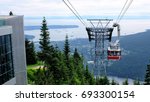 Sky ride on Grouse Mountains with Vancouver city on the background