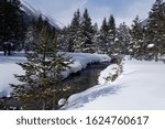 Small photo of Galbe Valley in winter - Pyrenees, France
