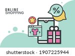 e commerce  online shopping... | Shutterstock .eps vector #1907225944