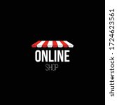 online shop logo.conceptual... | Shutterstock .eps vector #1724623561