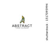 vector modern abstract letter a ... | Shutterstock .eps vector #1517095994