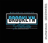 brooklyn authentic simple... | Shutterstock .eps vector #1833544501
