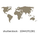 map brown on a white background | Shutterstock .eps vector #1044191281