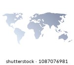 world map on white background | Shutterstock .eps vector #1087076981