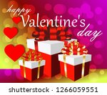 valentine's day greeting card | Shutterstock .eps vector #1266059551