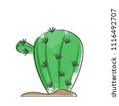 isolated retro cactus icon | Shutterstock .eps vector #1116492707
