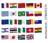 set of flags on a white... | Shutterstock .eps vector #278035274