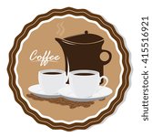 isolated banner with a coffee... | Shutterstock .eps vector #415516921