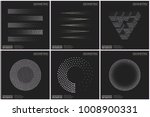 set 6 universal halftone... | Shutterstock .eps vector #1008900331