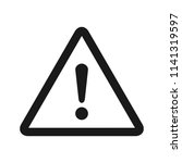 danger sign. the attention icon.... | Shutterstock .eps vector #1141319597