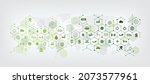 green geometric business... | Shutterstock .eps vector #2073577961