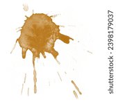 Small photo of Coffee, chocolate, liquid stains isolated on a white background. Royalty high-quality free stock photo image of Coffee, Tea Stains spill. Round coffee stain isolated, cafe splash fleck drink