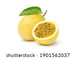 Yellow  Passion Fruit With Cut...