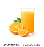 Glass of 100  orange juice with ...