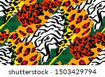 animal skin print leopard ... | Shutterstock .eps vector #1503429794