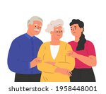 portrait of happy family... | Shutterstock .eps vector #1958448001