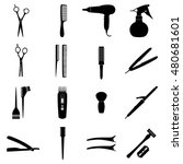 Set Of Icons Of Hairdresser...