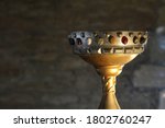 Small photo of Holy Grail cup inside the Suscinio Castle, Brittany, France