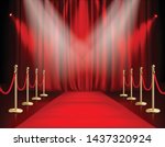 awards show red background with ... | Shutterstock .eps vector #1437320924