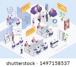 recruiting agency office... | Shutterstock .eps vector #1497158537