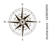 navigation compass wind rose... | Shutterstock . vector #165854054