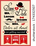 wedding invitation card or... | Shutterstock .eps vector #174332507