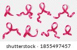 pink ribbon breast cancer... | Shutterstock .eps vector #1855497457