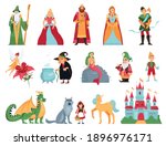 fairy tale characters cartoon... | Shutterstock .eps vector #1896976171