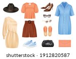 women fashion realistic color... | Shutterstock .eps vector #1912820587