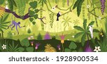 jungle landscape flat... | Shutterstock .eps vector #1928900534