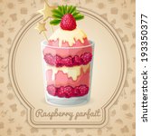 raspberry parfait dessert with... | Shutterstock .eps vector #193350377