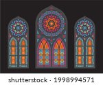 stained glass colorful mosaic... | Shutterstock .eps vector #1998994571