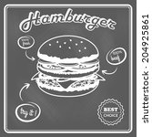 delicious best choice hamburger ... | Shutterstock . vector #204925861