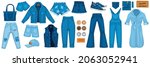 set with isolated icons of... | Shutterstock .eps vector #2063052941