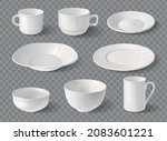porcelain dishware realistic... | Shutterstock .eps vector #2083601221