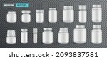 medicine bottle packaging blank ... | Shutterstock .eps vector #2093837581