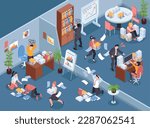 isometric office chaos...