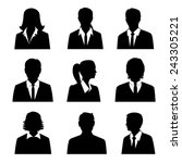 business avatars set with males ... | Shutterstock .eps vector #243305221