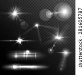 realistic lens flares star... | Shutterstock .eps vector #281605787