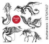Mythical Creatures Hand Drawn...