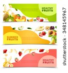summer healthy diet organically ... | Shutterstock .eps vector #348145967