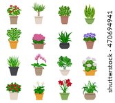 houseplant icons set with... | Shutterstock .eps vector #470694941
