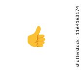thumbs up vector flat icon....